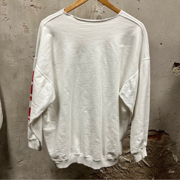 Egypt 90s Vintage White Sleeve Hit Sweatshirt Tombs Graphic Travel Luxor XL - Picture 5 of 6